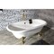 Aqua Eden Clawfoot Bathtubs, 71.63 L, 31.5 W, White/Polished Brass, Cast Iron VCTDE7232NL2 - alternate 2